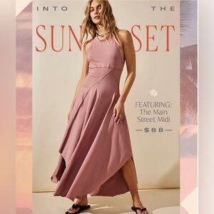 Free People Main Street MIDI Dress, Size XS (v)